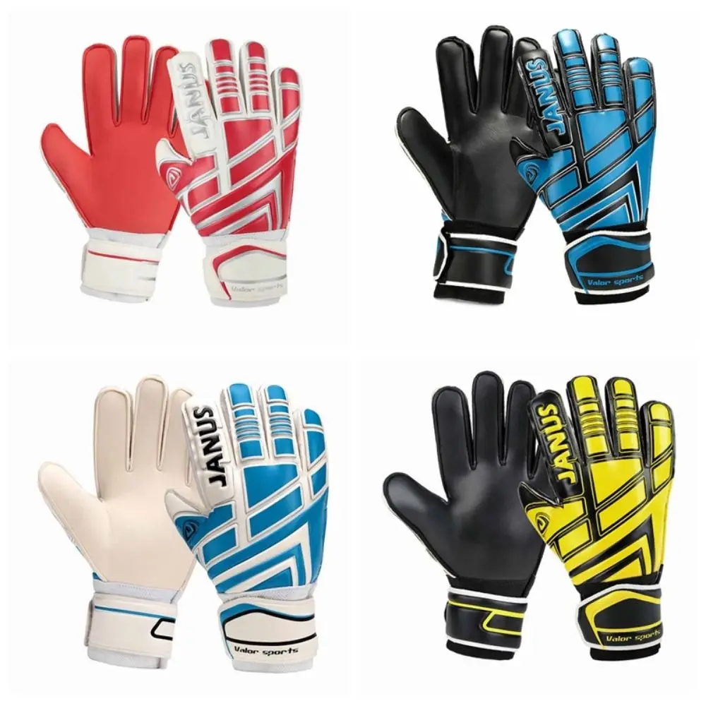 Finger Protection Goalie Gloves Non-Slip Colorful Latex Soccer Gloves Wear-Resistant Handguard Football Goalkeeper Gloves