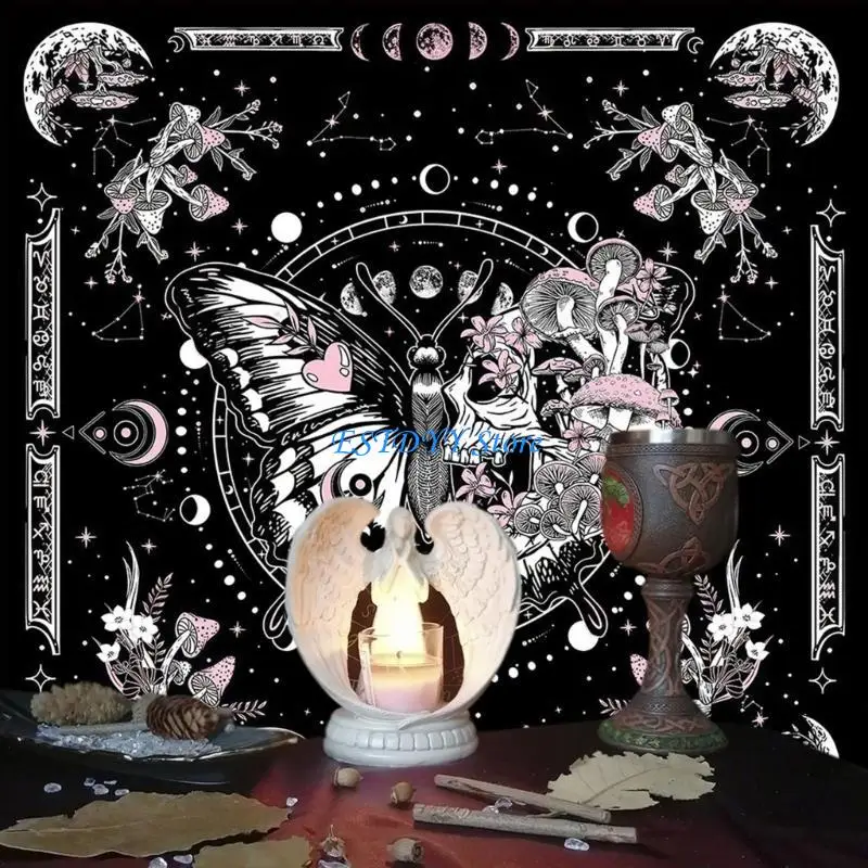 

G6DE Table Cover Astrology Oracles Game Mat Square Pendulum Altar Table Cloth