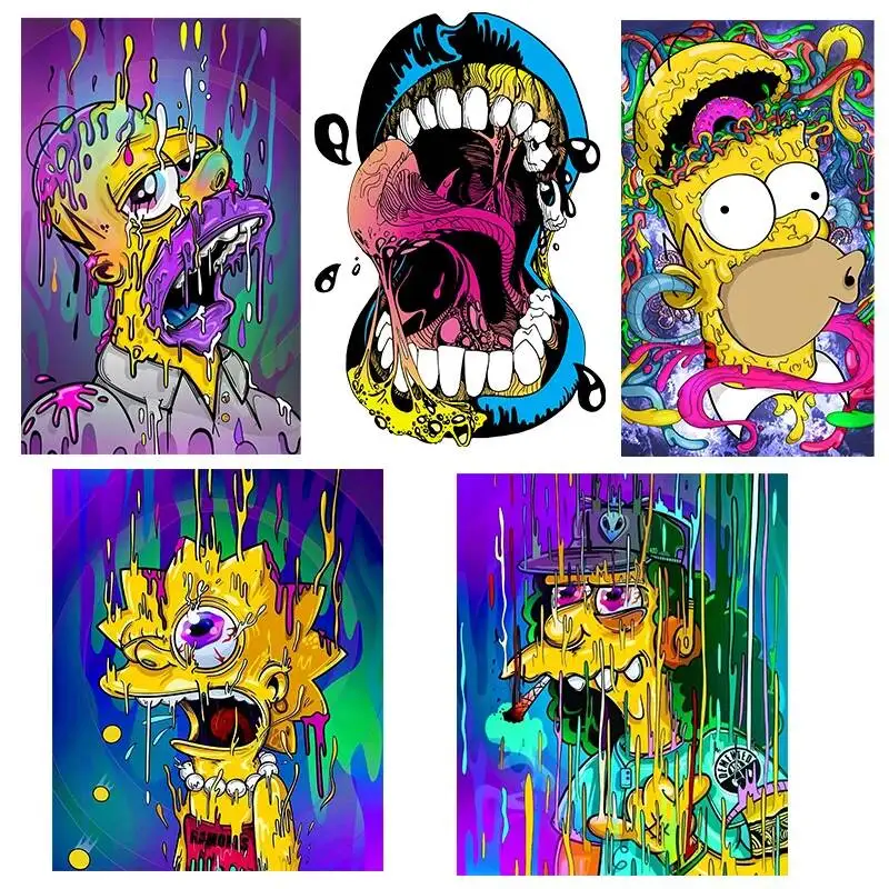 Colorful Anime Star Europe Rock Graffiti Patch DIY Woman T-shirt Custom Patch Sticker On Clothes Heat Transfer Vinyl Appliques