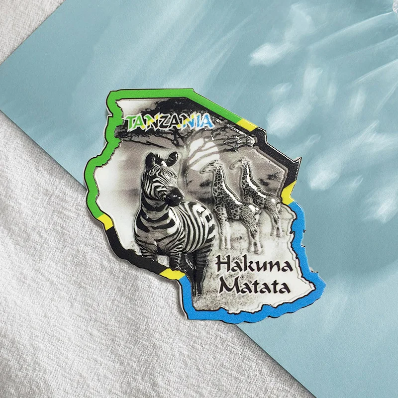 

Tanzania Animal High-End Atmosphere Refrigerator Magnet Cultural and Creative Tourism Souvenir Three-Dimensional Home Decoration