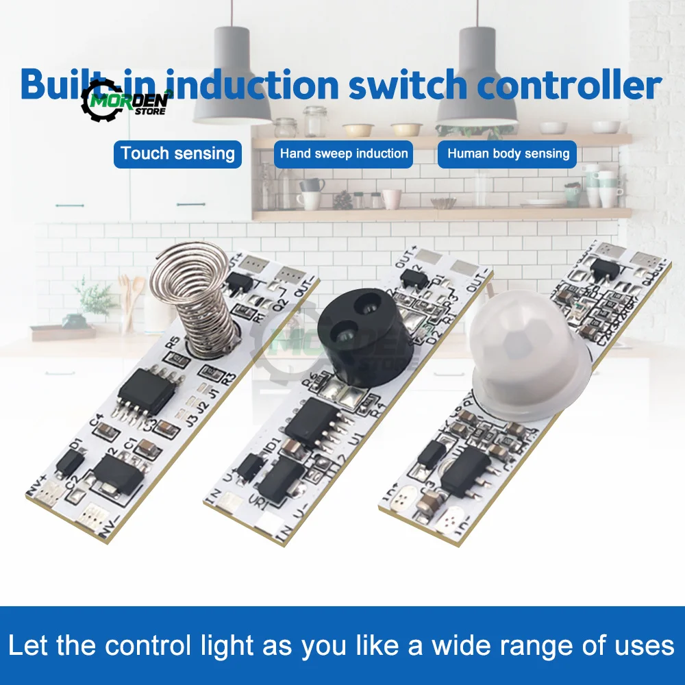 Touch Switch Capacitive Module 5V-24V 3A LED Dimming Control Lamp Active Components Short Distance Scan Sweep Hand Sensor