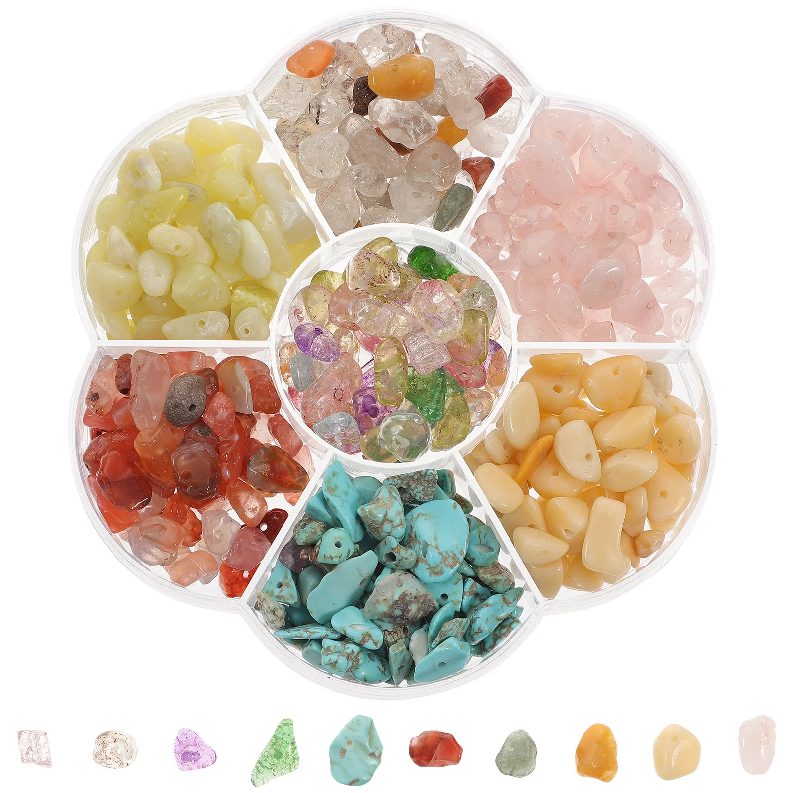 

1 Box Natural Irregular Stone Beads DIY Jewelry Making Accessory Unique Colorful Chips Spacer Beads for Handmade Crafts