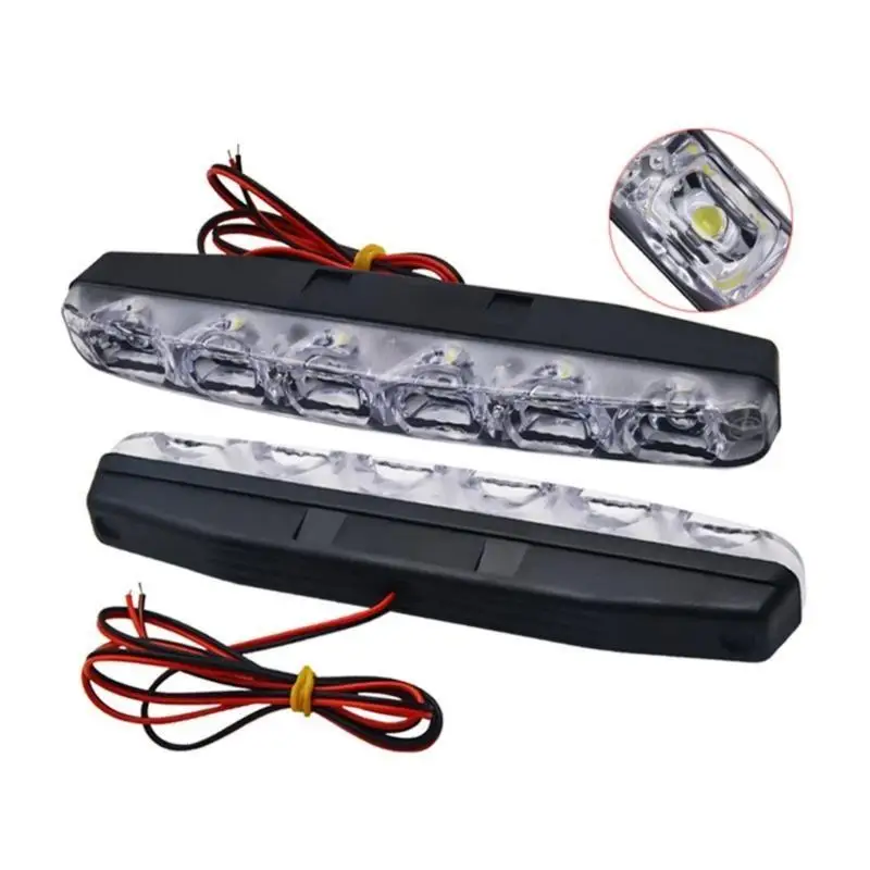 

02DE Водонепроницаемый высокой мощности 7 Вт 12 В дневной свет вождения дневные ходовые огни лампы быстрого крепления свет авто