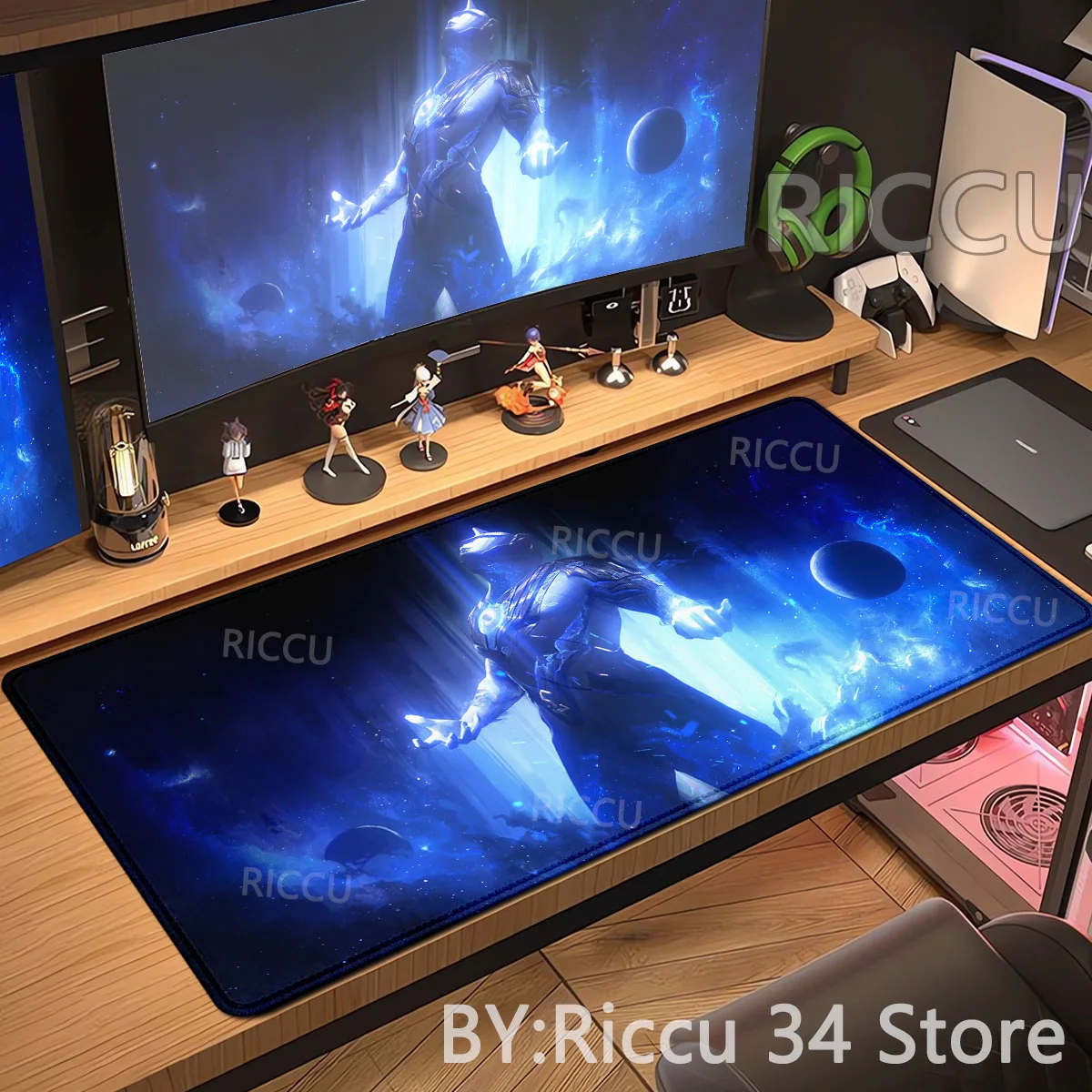 HD U-Ultraman Large Office Computer Desk Mat Table Keyboard Big Mouse Pad Laptop Cushion Non-slip For Teen Girls Bedroom Plammat