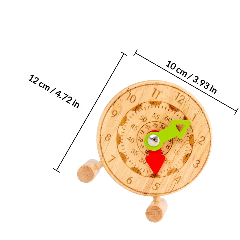 Kinder-Uhr-Bausteine Kreative Holz-Zahlen-Uhr Pädagogisches Lernspielzeug zur Zeitkognition Buntes Formenerkennungs-Spielzeug