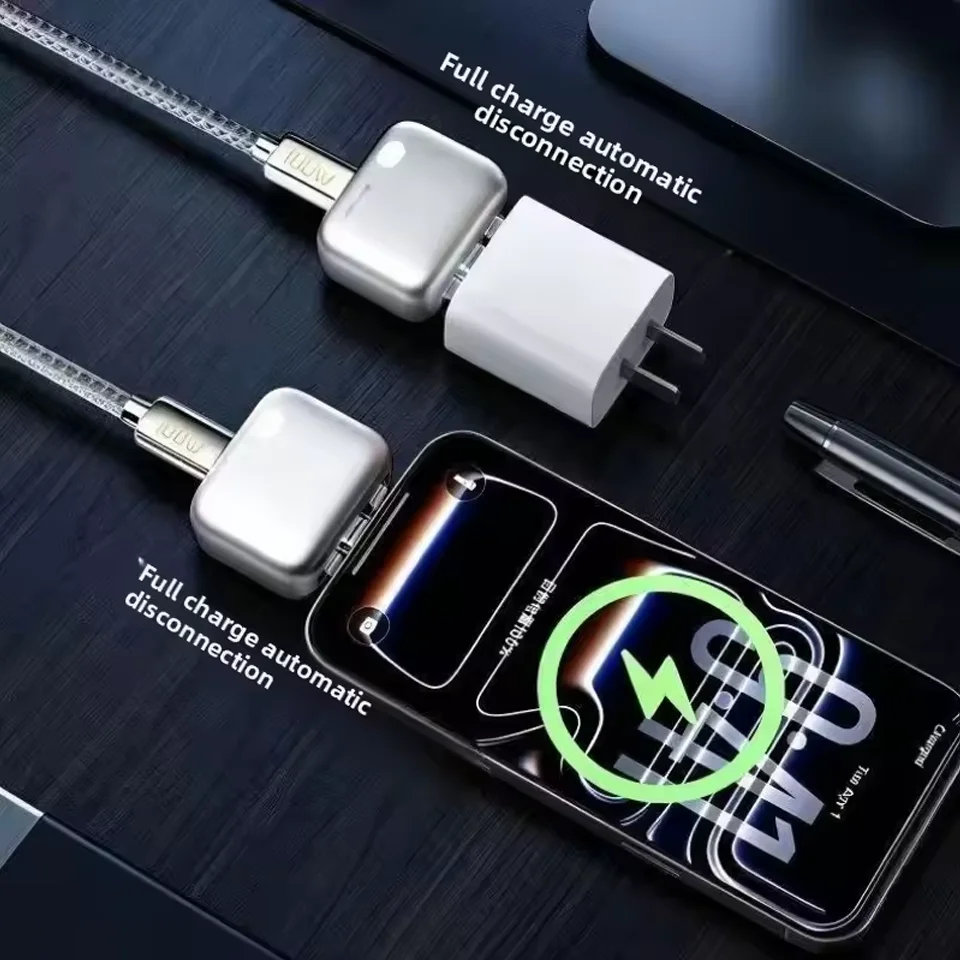 140W Fast Charging Type C Adapter, Auto-Unplug Function Night charging Overcharge Protection C-port devices Phones ,earphone etc