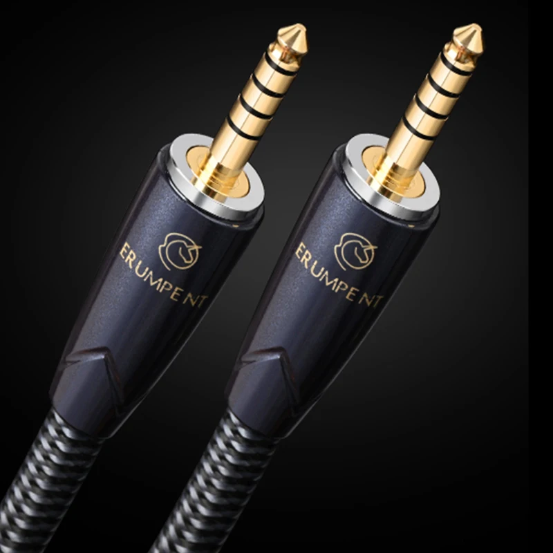 Hi-end HiFi 4.4mm Aux Audio Cable for Amplifier Phone with Double Shielding 4.4mm Balanced Jack Audio Adapter Cable