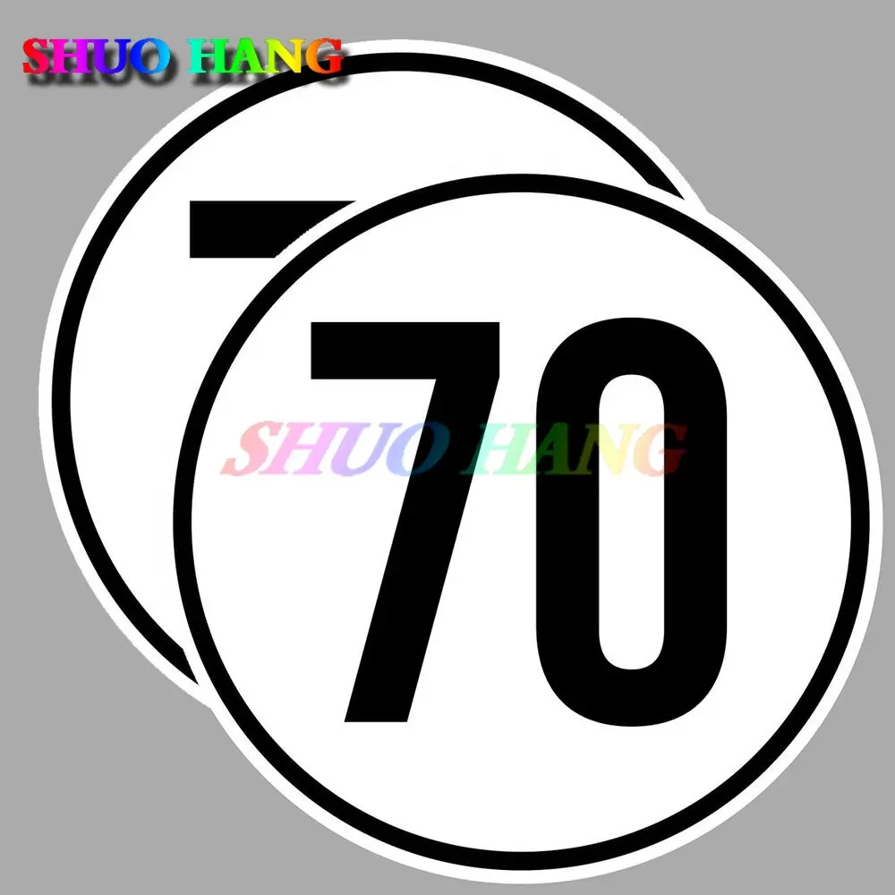 2 X Speed Limit 25 30 40 50 60 70 80 90 100 110 Km/h Motorsport Motorcycle Truck Trailer High Quality Decal Vinyl Decal PVC