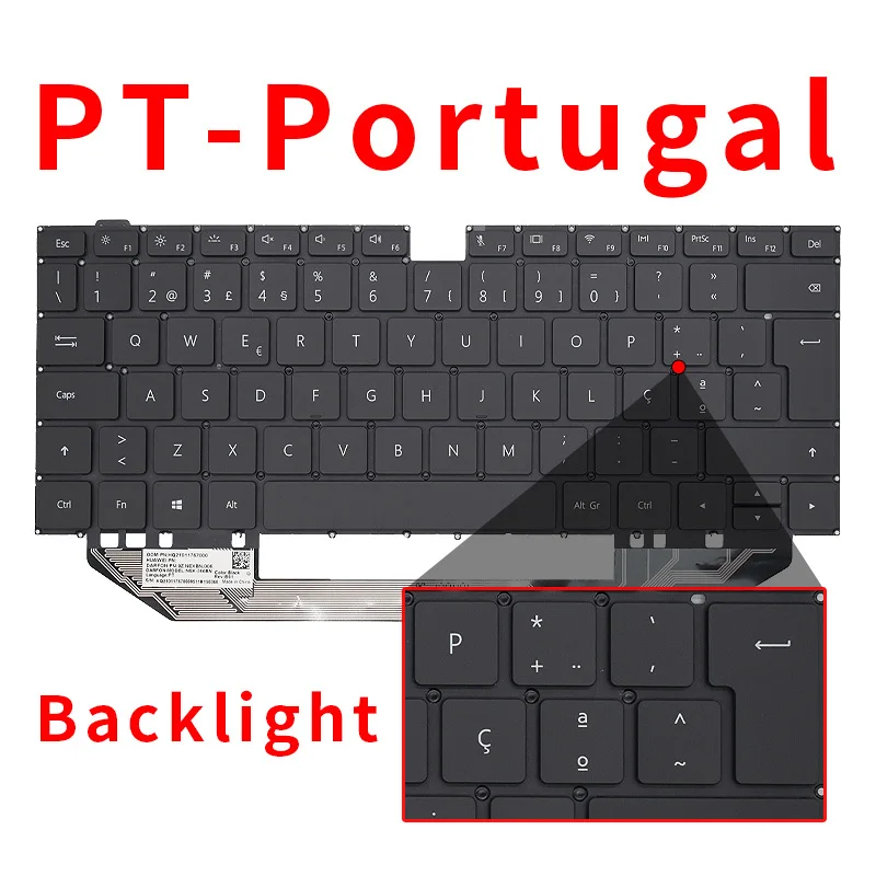 US RU UK Spanish French Russian Keyboard for HUAWEI MateBook X Pro MACHD-WFE9 WFE98 WXX9 MACHC-WAH9LP WAE9LP FR GR BE SP ES