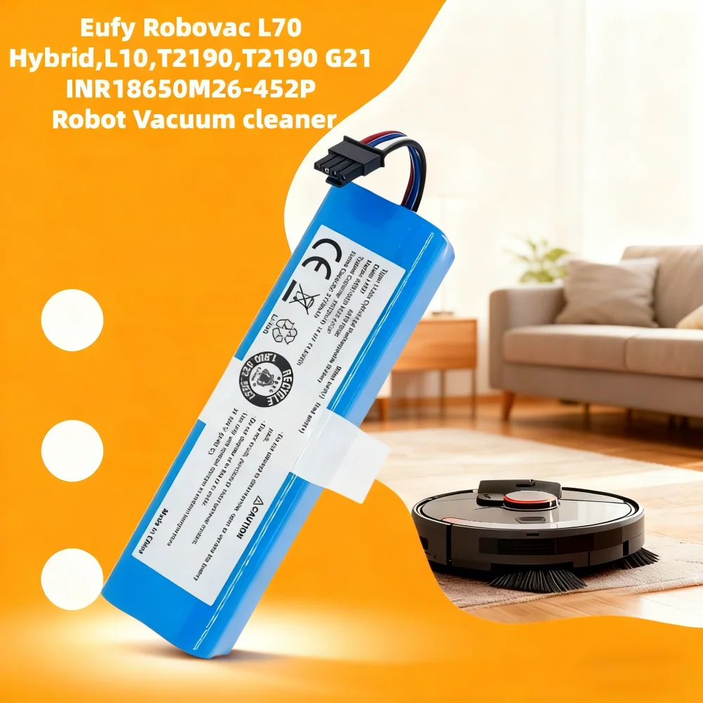 

14.4V/14.8V 5200mAh Li-ion Battery Compatible for Eufy Robovac L70 L10 for Qihoo 360 S9 X95 X90 Robot Vacuum Cleaner Battery