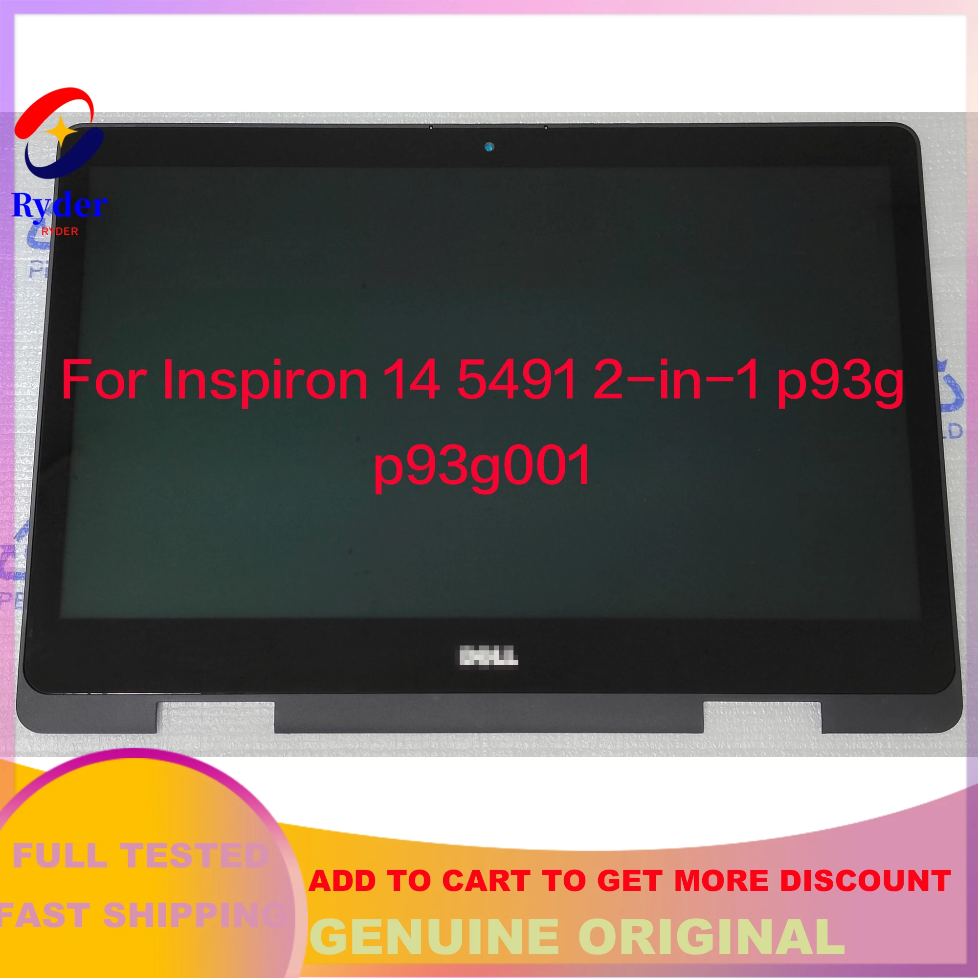 14-Inch HD For Dell Inspiron 14 5482 5485 5491 5481 2-in-1 p93g p93g001 LCD Display Touch Screen Digitizer Replacement Assembly