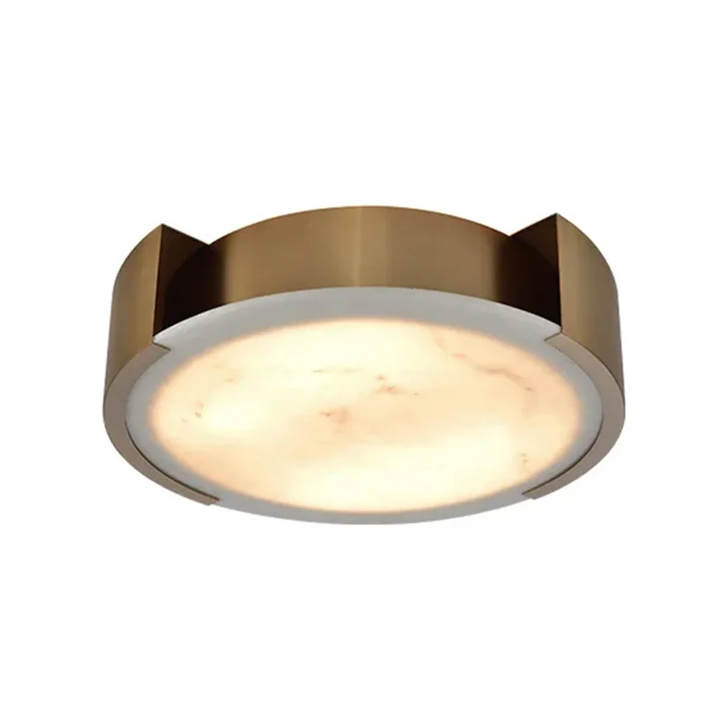 Modern natural marble ceiling pendant lamp, LED glossy Home decorative light fixtures for bedrooms, study rooms