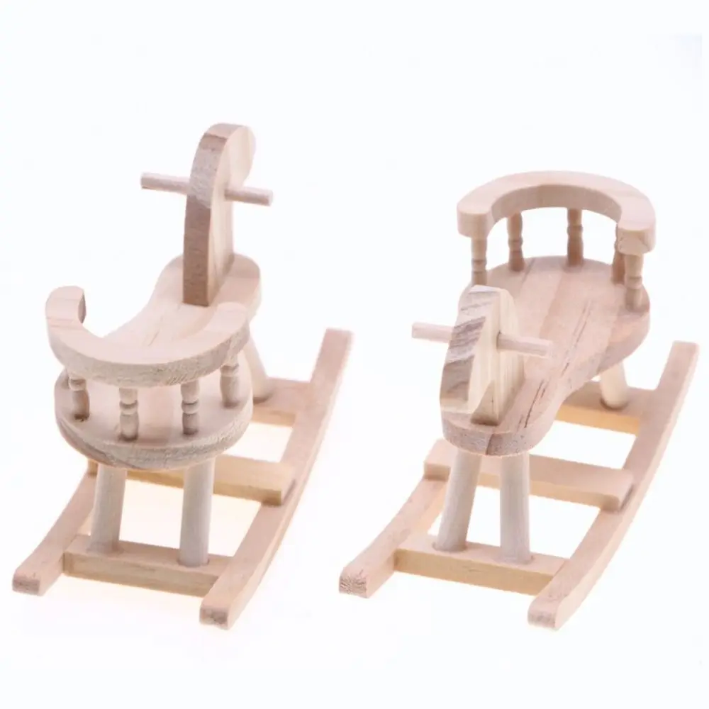 1:12 Simulation Birdhouse Model Wood Mini Dollhouse Wooden Chair Toy Simulated Decorate Miniature Furniture Toy Kids Gift