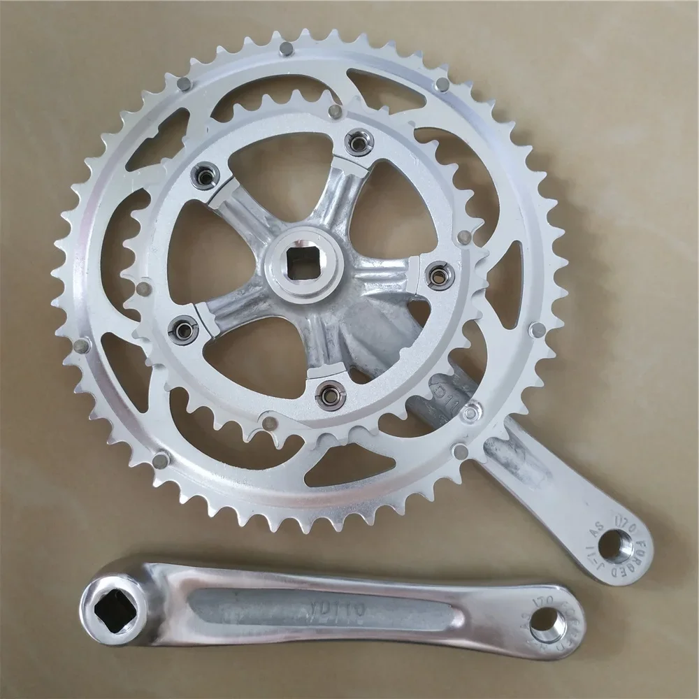 TRUYOU Road Bicycle 110BCD 52/36T Crankset Chainwheel 3/32 Folding Bike Sprocket Chain Ring Double Crown Crank 170MM/165MM