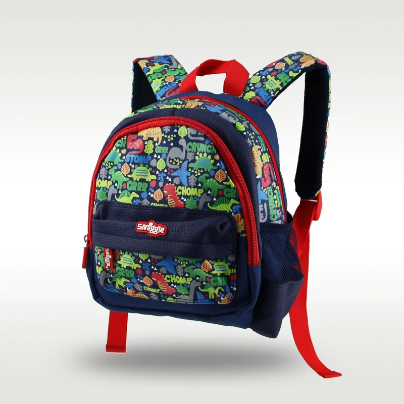 Úc Gốc Smiggle Schoolbag Ba Lô Trẻ Em Nam Mẫu Giáo Hình Hoạt Hình Dễ Thương Kỷ JuRa Khủng Long Schoolbags Nhỏ Lớp Bé Trai