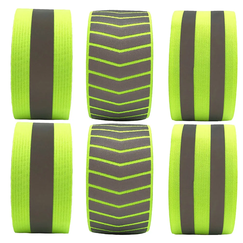 

6 PCS Reflective Armband Elastic Wristband Bracelets for Night Tube Belt Safety Fluorescent Wristbands