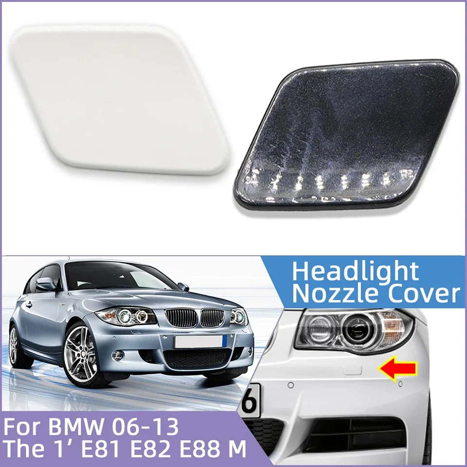 Front Headlamp Washer Nozzle Cover Cap For BMW 1 Series E81 E82 E87 E88 LCI M SPORT 2005-2013 120 130 61677837431 61677837432