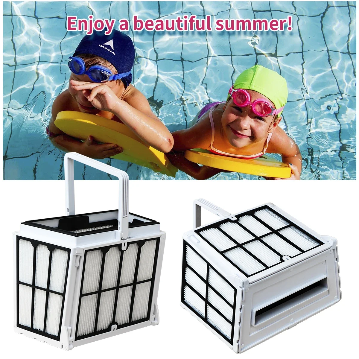 Cesta e painel de filtro ultrafino/fino para robô golfinho limpador de piscina s50 s100 s200 s300 dx3 dx4 m500