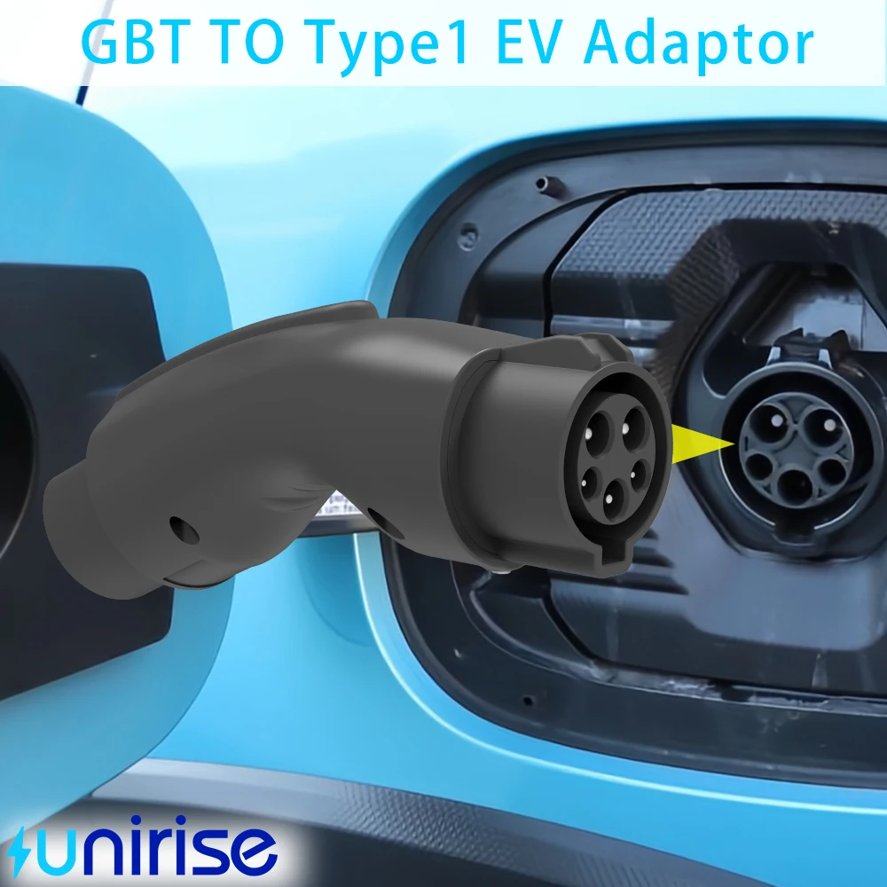 Unirise 32A GB/T a tipo 1 EV adaptador de carga 7,2 kW SAE J1772 convertidor de CA para coche eléctrico GB/T 20234 conector de carga