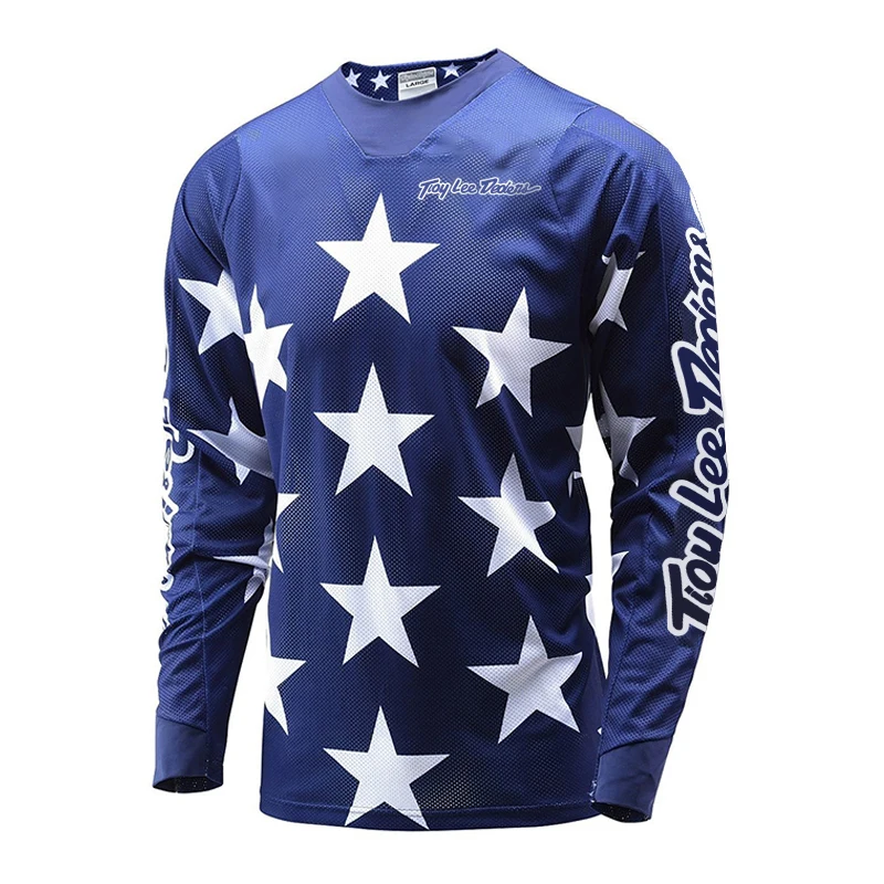 Free shipping MTB stars motorcycle mountain bike team downhill jersey off-road DH MX bike shirt off-road mountain bike suit