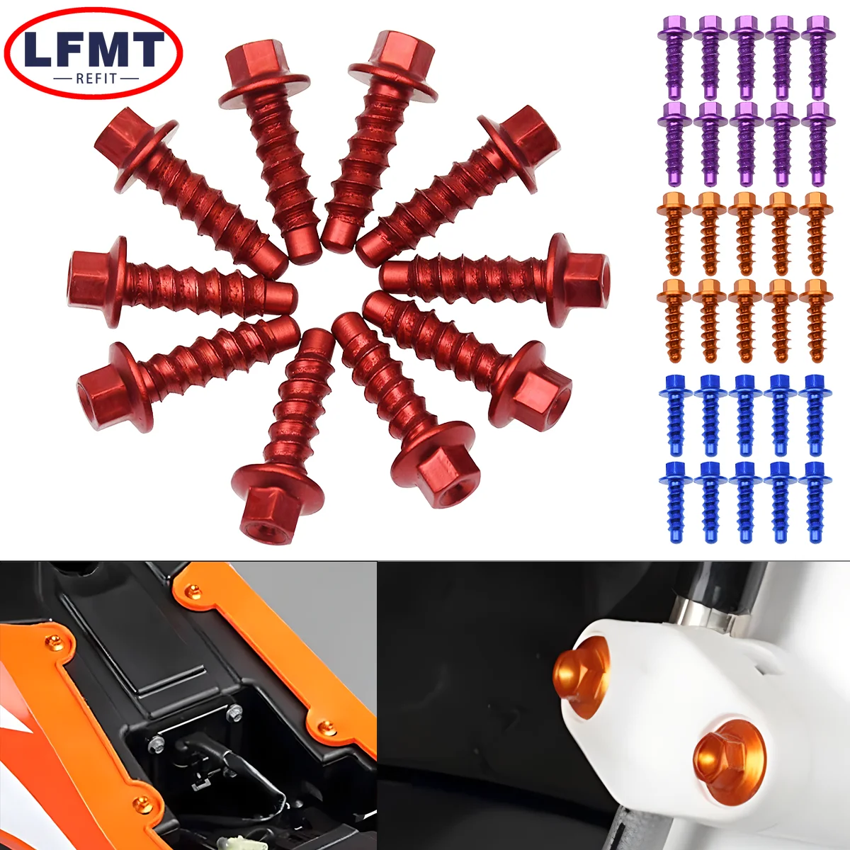 Motorcycle Self Tapping Screw Bolt Kit For KTM XC XCF SX SXF EXC EXCF XCW TPI 6 Days 125CC-530cc Husqvarna TE FE TC FC 2004-2023