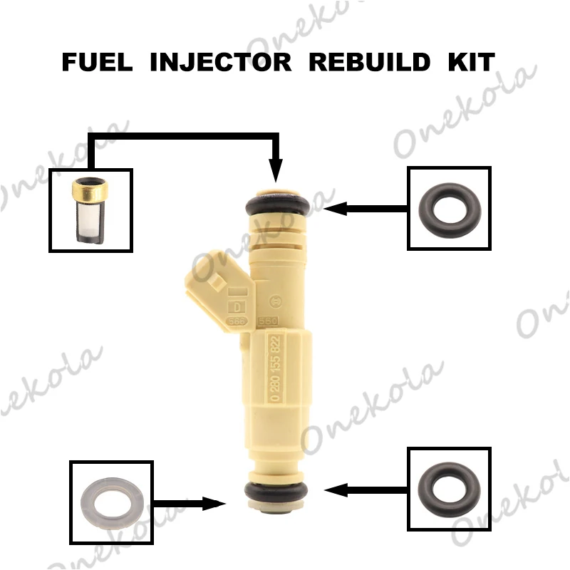 Fuel Injector repair kit Orings Filters for Chevrolet Vectra Alfa 15 Berlin Fiat GMC Lancia 0280155822