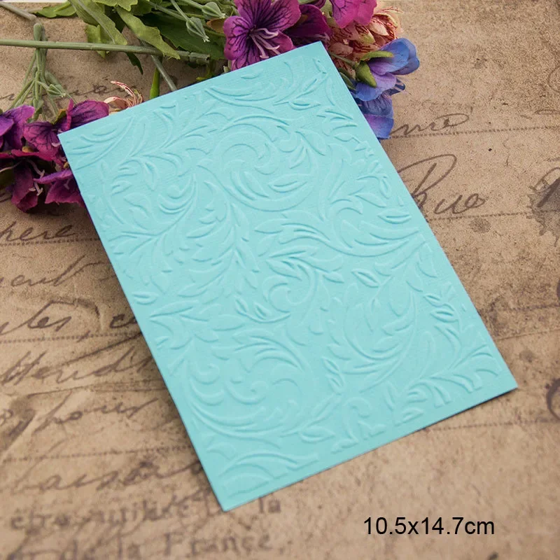 Roll leaves Embossing folders Plastic bump Scrapbooking DIY Template Fondant indentation Cake Photo Album Card Make10.5x14.7cm