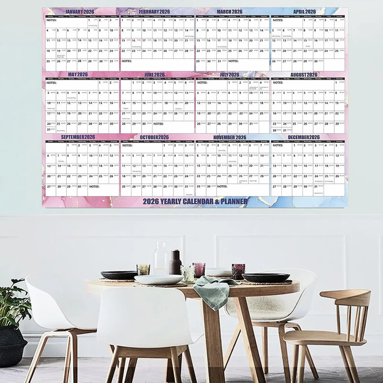 2026 Calendar Planner Thick Paper Smooth Writing Paper Calendar 2026 School Supplies For Marking Planner Schedule Planning Home