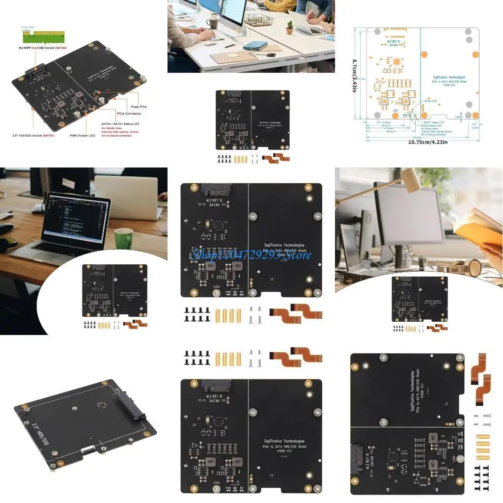 Y2GD X1006 PCIE to Serial ATA3.0 Adapter For RPI 5 Expansion Board Support