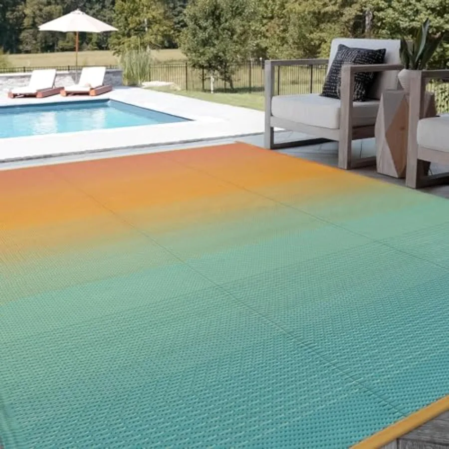 

Camping Rugs for Outside Your Rv 5x8 Indoor Outdoor Carpet Waterproof Plastic Straw Rug Reversible Camping Mats Large Porch Rug