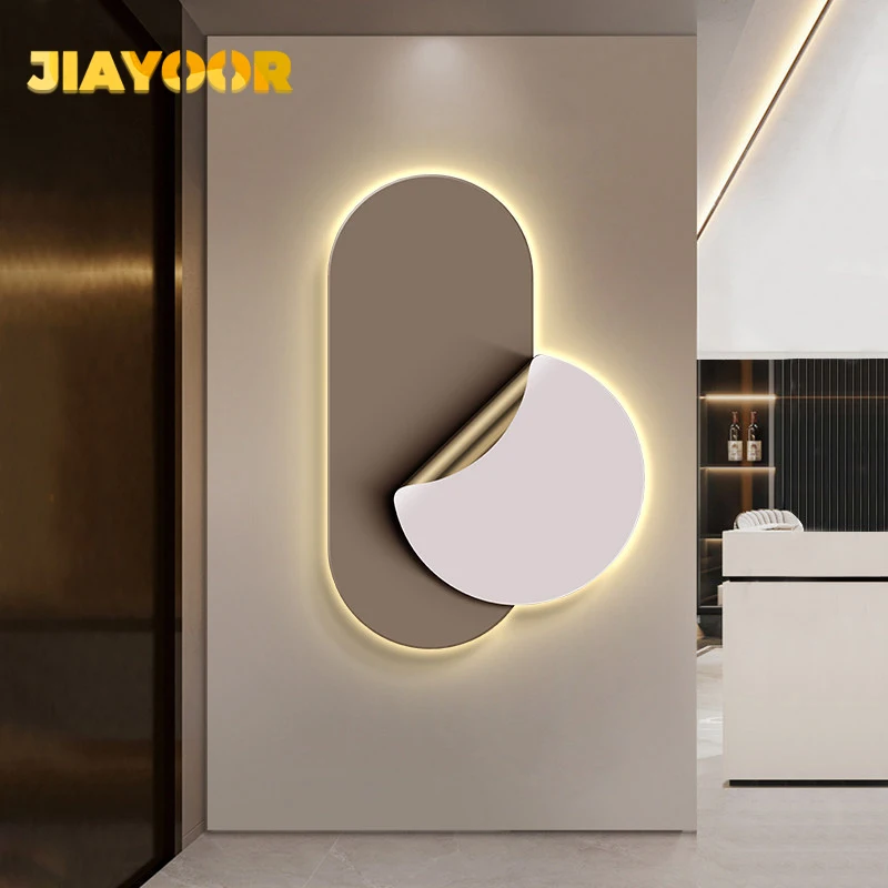 Modern Creative LED Wall Lamp For Entrance Living Room Staircase Bedside Lustre Home Decoration Art Mural Hanging Painting Light