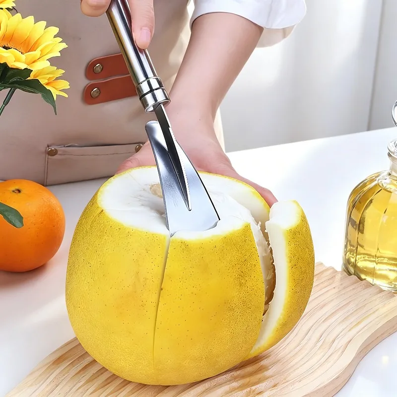 Stainless Steel Citrus Orange Peeler Creative Cutter Peeler Remover Design Fruit Processing Tool Peeler Tool with Handle