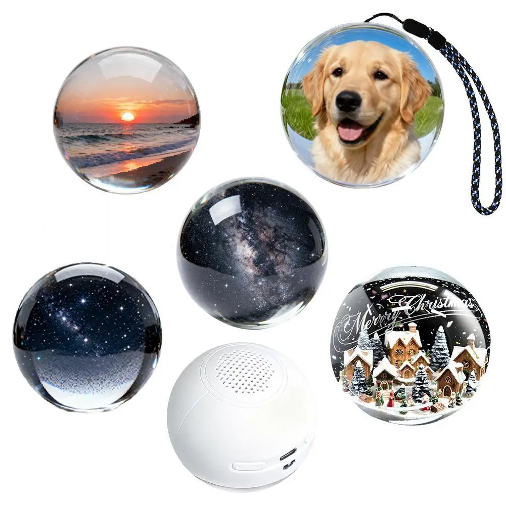 

Upgraded 3D Video Crystal Ball DIY Memory Art Glass Ball Lamp Spherical Pixel Display 2.7inchs Screen 4GB Videos Player For Gift