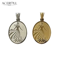 ACEROLL Stainless Steel Pendant of Medal of the Virtuous Woman for Mormons