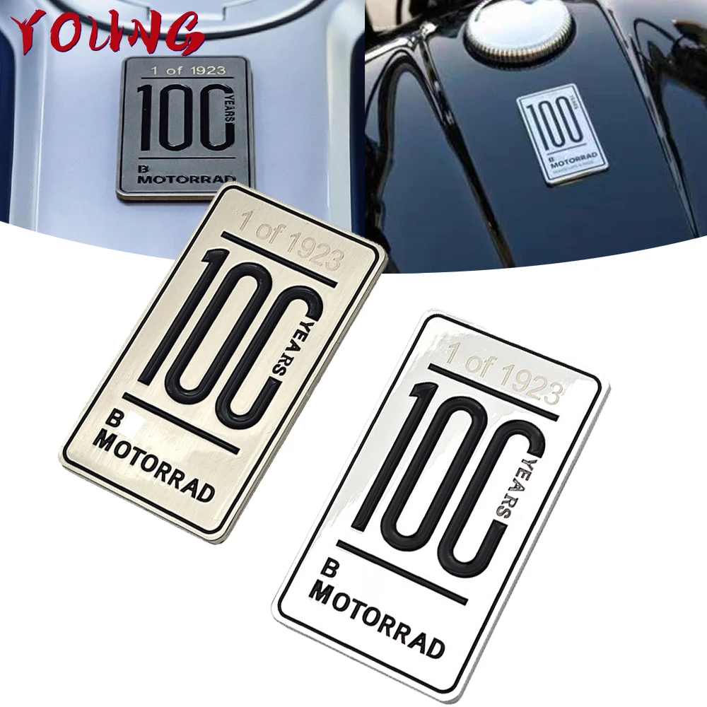 For BMW R18 Classic R18 B TC R9T R12 RnineT100 Years Motorcycle Fuel Tank 3D Wire Drawing Metal Sticker Oil Box Decoration