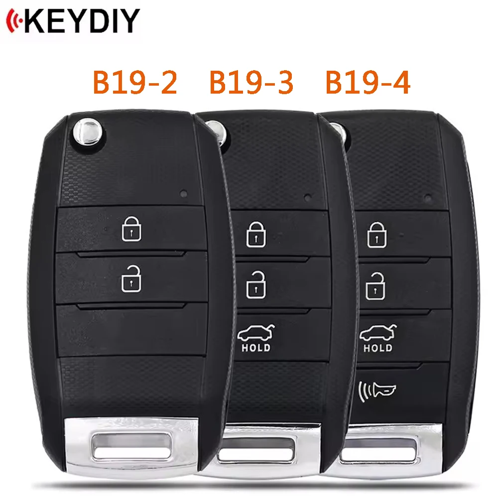 5pcs/lot KEYDIY B19-2 B19-3 B19-4 Universal Remote Key KD B-Series for KD900 KD MINI URG200 KD-X2