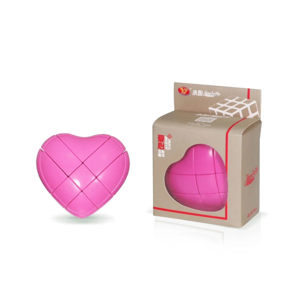 YongJaguar-Cubes magiques d'amour rouges pour enfants, Cubes magiques, Personnalité intéressante, Jouets pour enfants, Anniversaire, Noël, 3x3x3