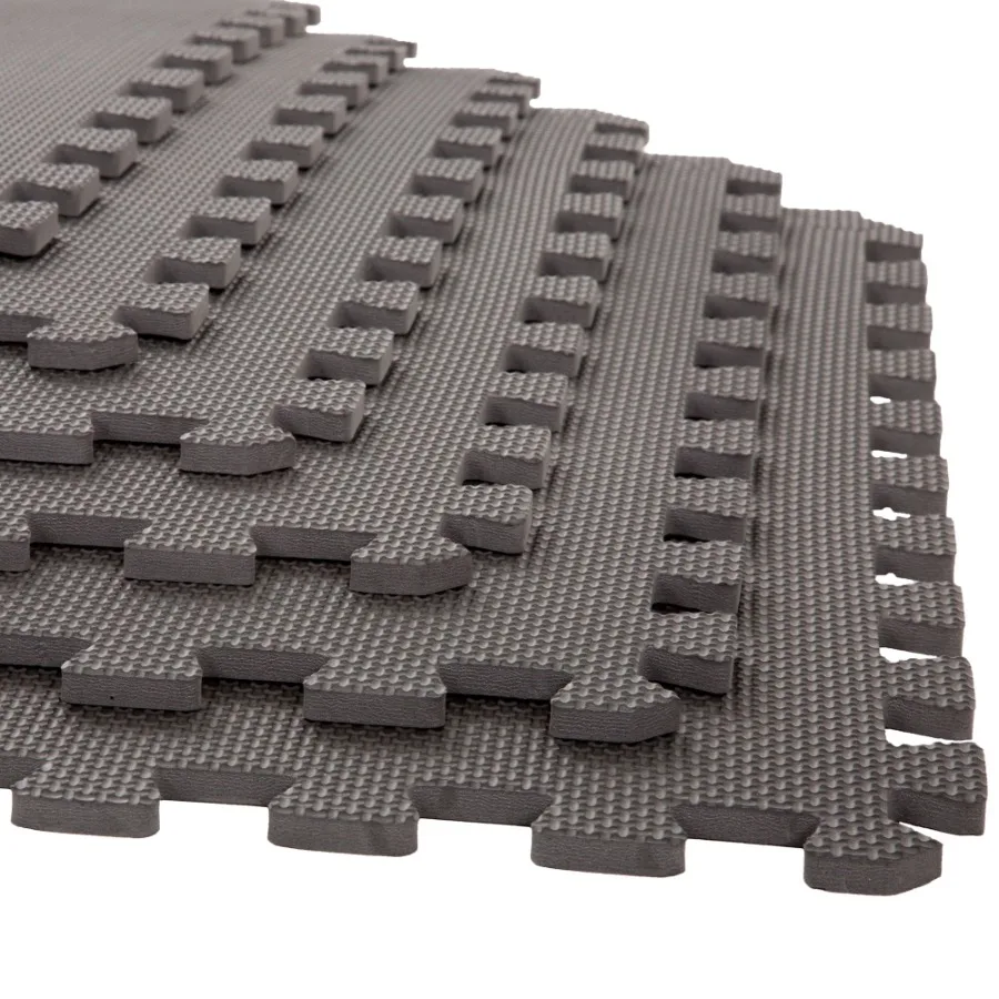 Foam Mat Floor Tiles Interlocking EVA Foam Padding by - Soft Flooring for Exercising Yoga Camping Babies Playroom - 6 Pack