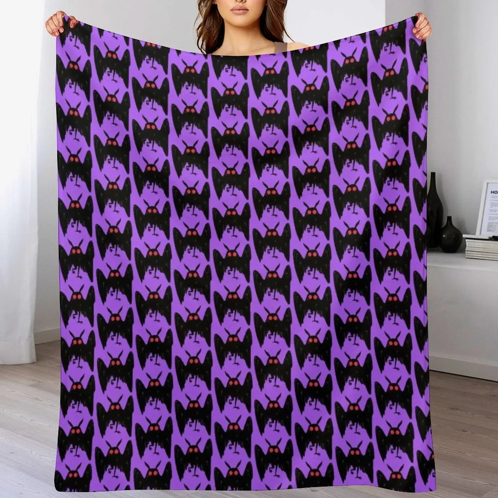 mothman Throw Blanket Fluffy Cozy Throw Blanket for Home Decor