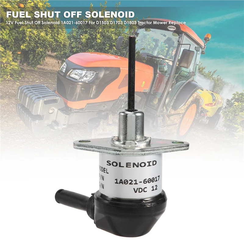 

Соленоид отключения топлива T19C 12 В 1A021-60017 для Kubota D1503 D1703 D1803 Замена тракторной косилки