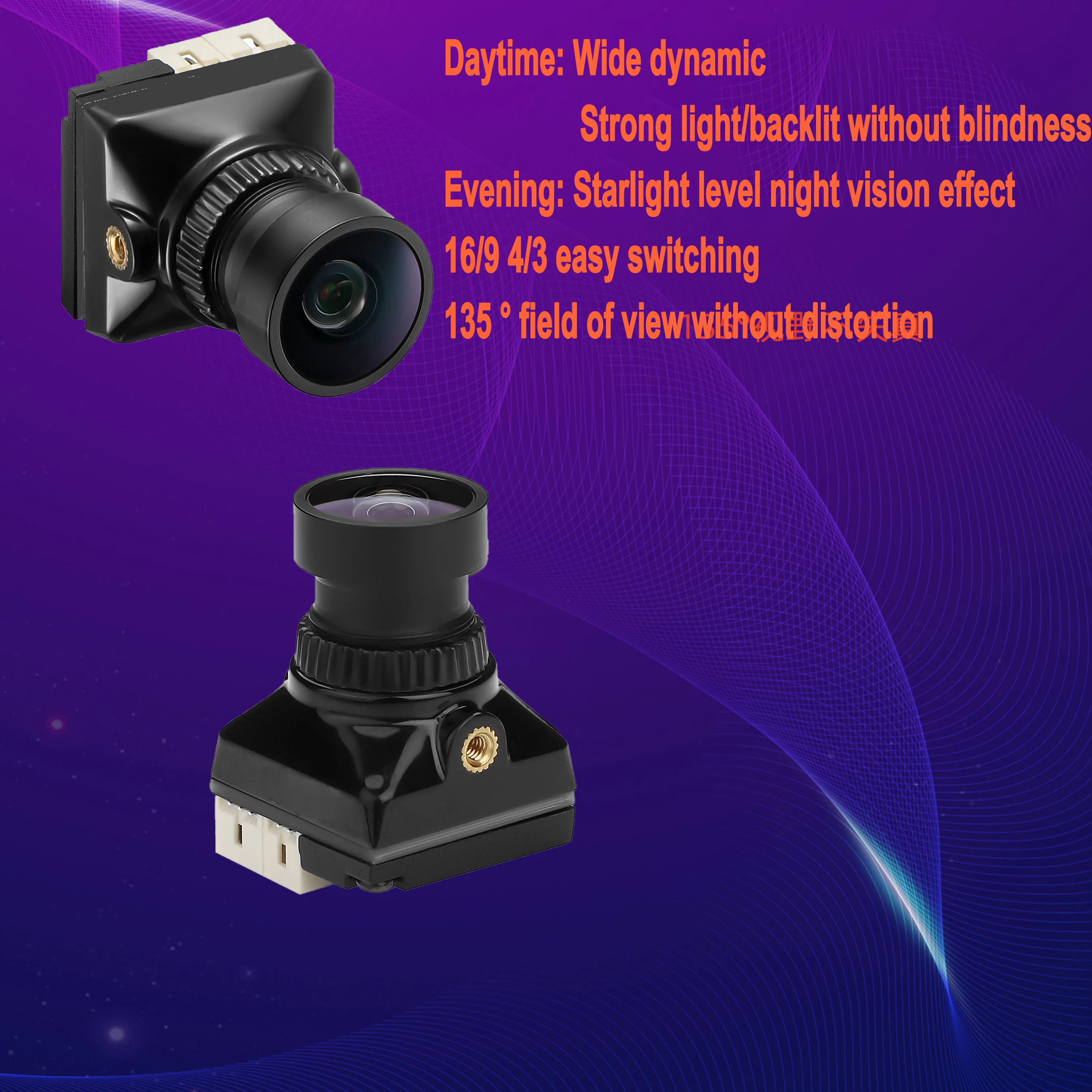 NEEBRC 1800TVL DC 5-30V NTSC/PAL CVBS/AHD Output Mini FPV Camera for RC Quadcopter Racing Drone Multicopter Aircraft Plane Part