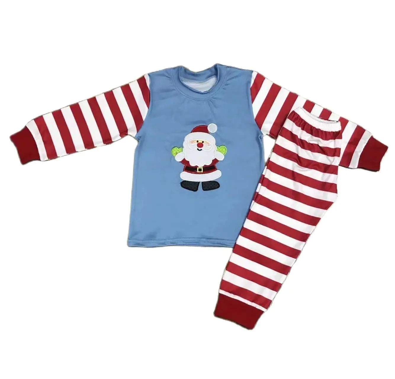 Zwarte Kerstman Jongens Meisjes Van Kleding Kerst Kids Boetiek Lange Pyjama Sets Voor Kinderen Herfst Katoen 0-14 Jaar Oud