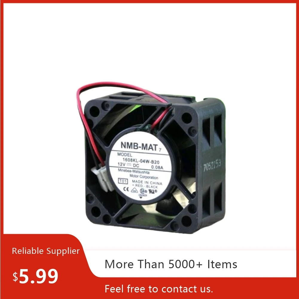 

Для NMB 1608KL-04W-B20 40x40x20 мм DC 12 В 0,08 А 2-проводной двухшаровой охлаждающий вентилятор