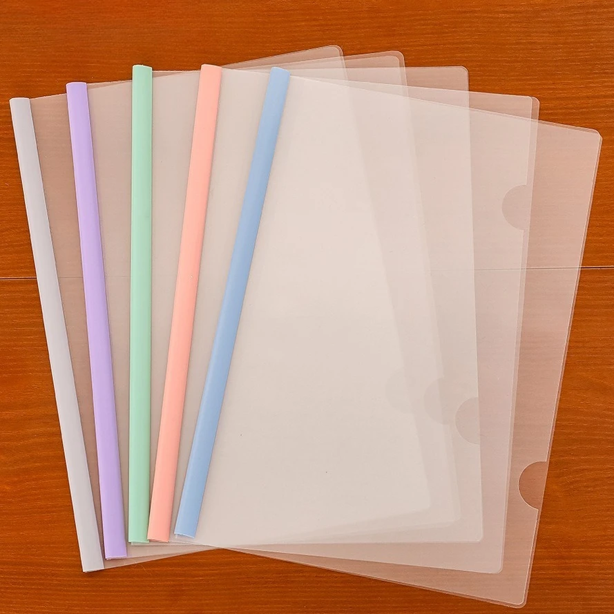 

5 шт. Mo Landi A4 прозрачная папка для школьников, утолщенная папка для хранения тестовой бумаги большой емкости, треугольная крышка