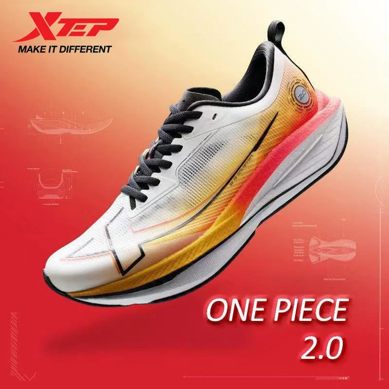 Xtep ランニングシューズ 2.0 男性用 ブラック オレンジ