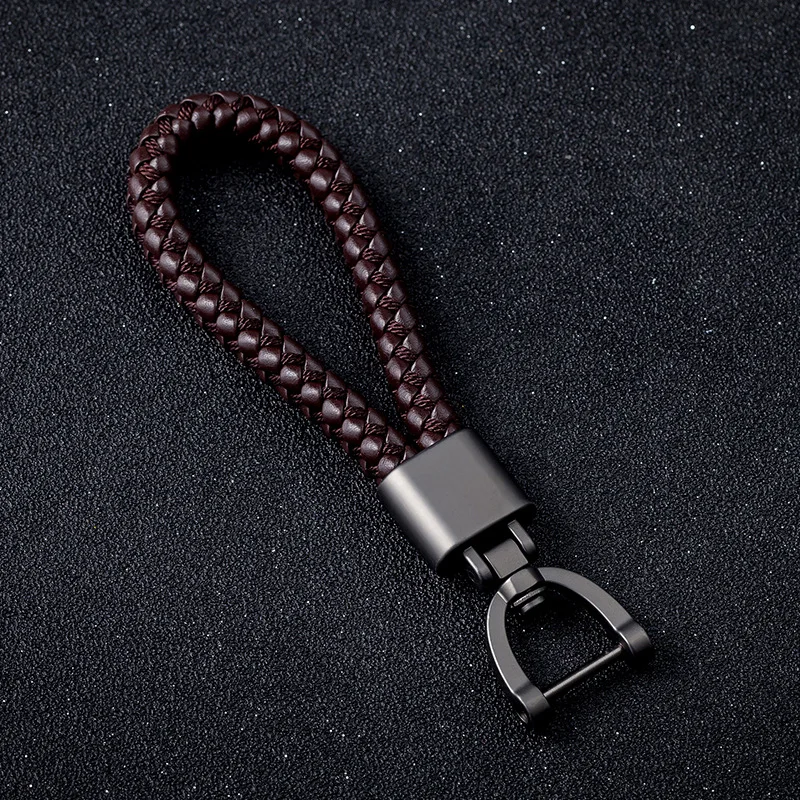 Leather Hand Woven Keychain Metal Car Key Rings Chain Holder for Bmw E90 E60 M G26 G30 E39 G20 X6 E71 Jdm Keyrings Accesorios