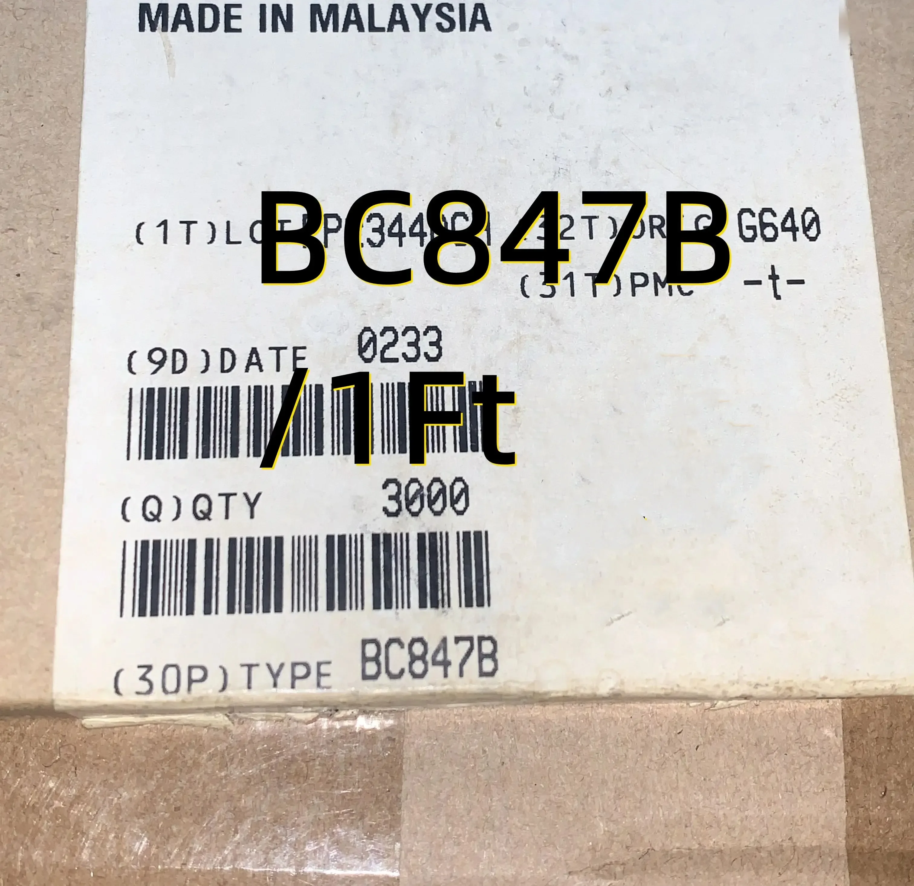 

10pcs BC847B /1Ft
