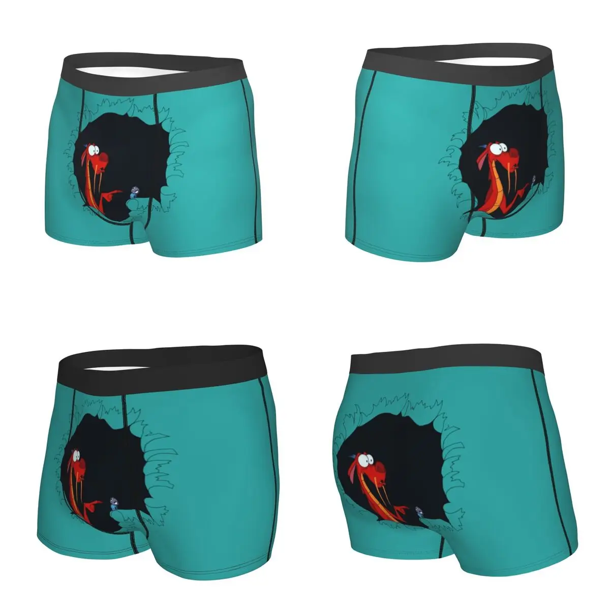 Boxer Underpants Shorts Mushu From Mulan Panties Male Soft Underwear for Homme Man Boyfriend Gift