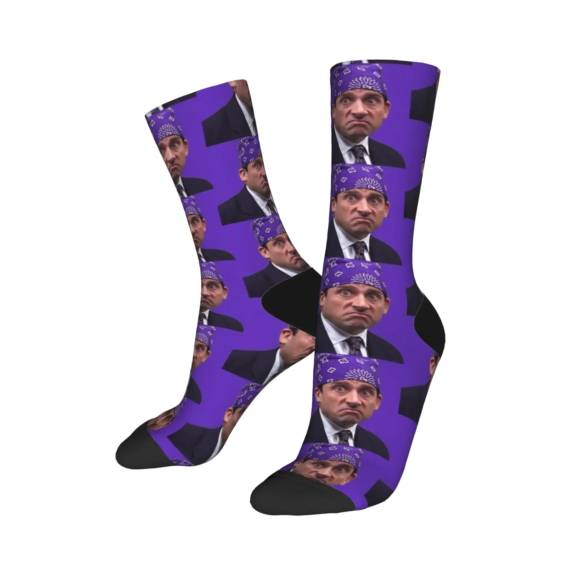 Prison Mike The Office Funny TV Show Socks Printed Stockings Anti Bacterial Men Socks Quality Autumn Modern Cycling Socks #3