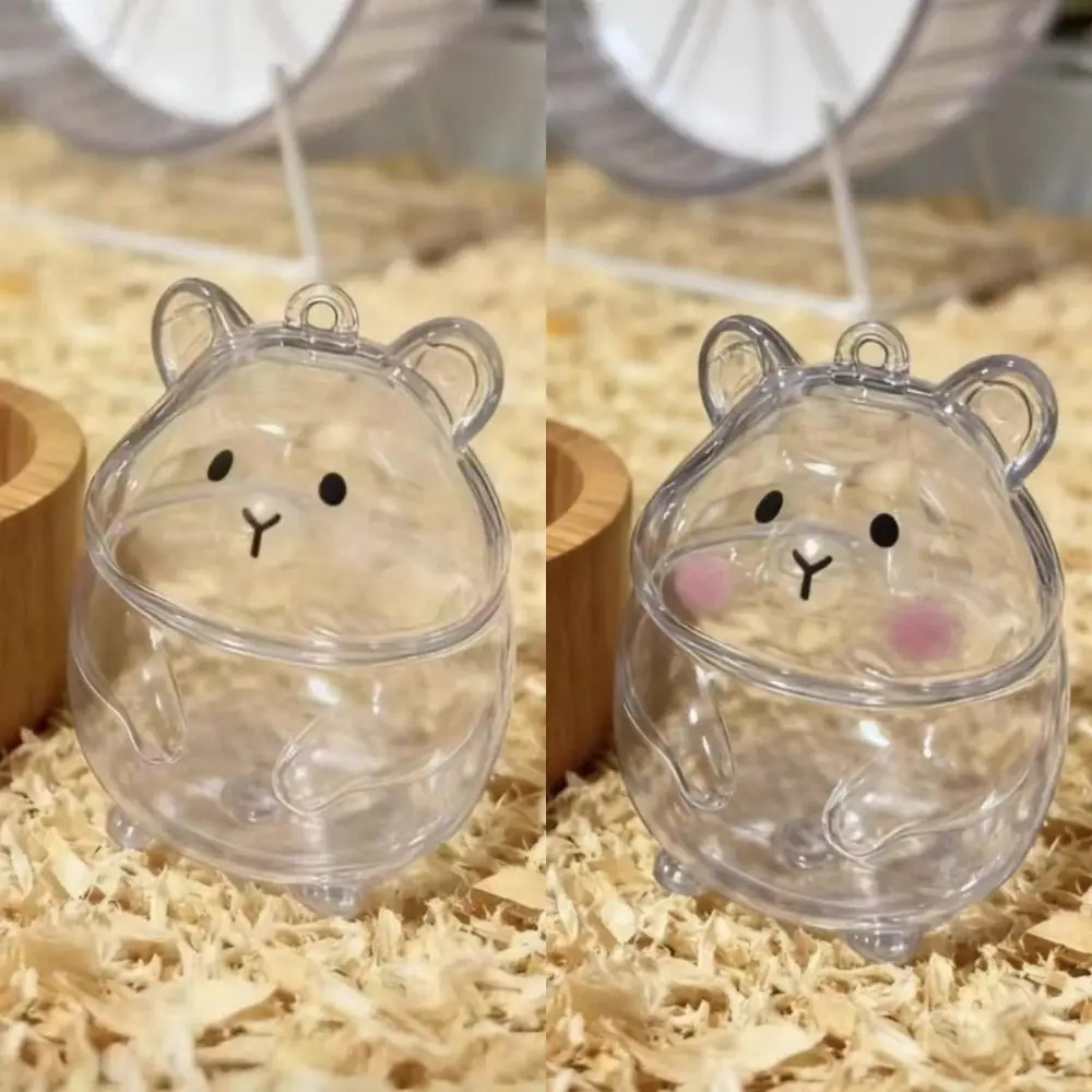 صندوق تخزين شعر الهامستر الشفاف سميك 7 سم زجاجة شعر الحيوانات الأليفة الصغيرة مجوهرات تذكارية كبسولة تخزين فرو الحيوانات الأليفة #2